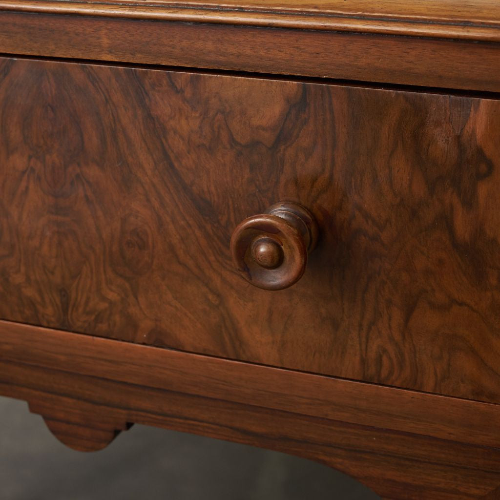 アンティーク ウォールナット材 両袖デスク