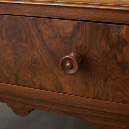 アンティーク ウォールナット材 両袖デスク