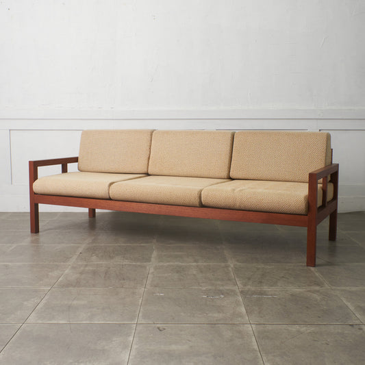 ヴィンテージ チーク材 3人掛けソファ