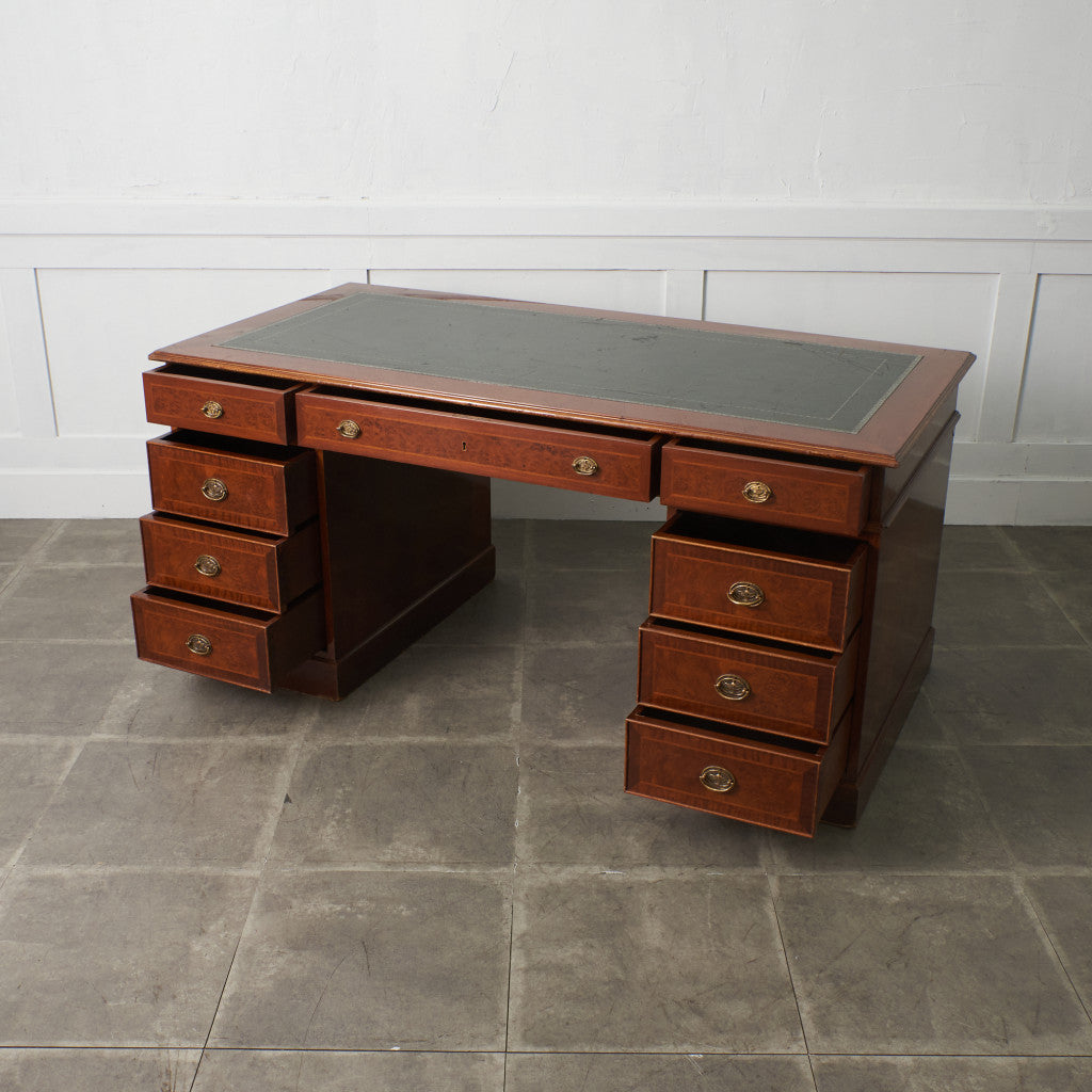 スペイン製 クラシック 両袖デスク