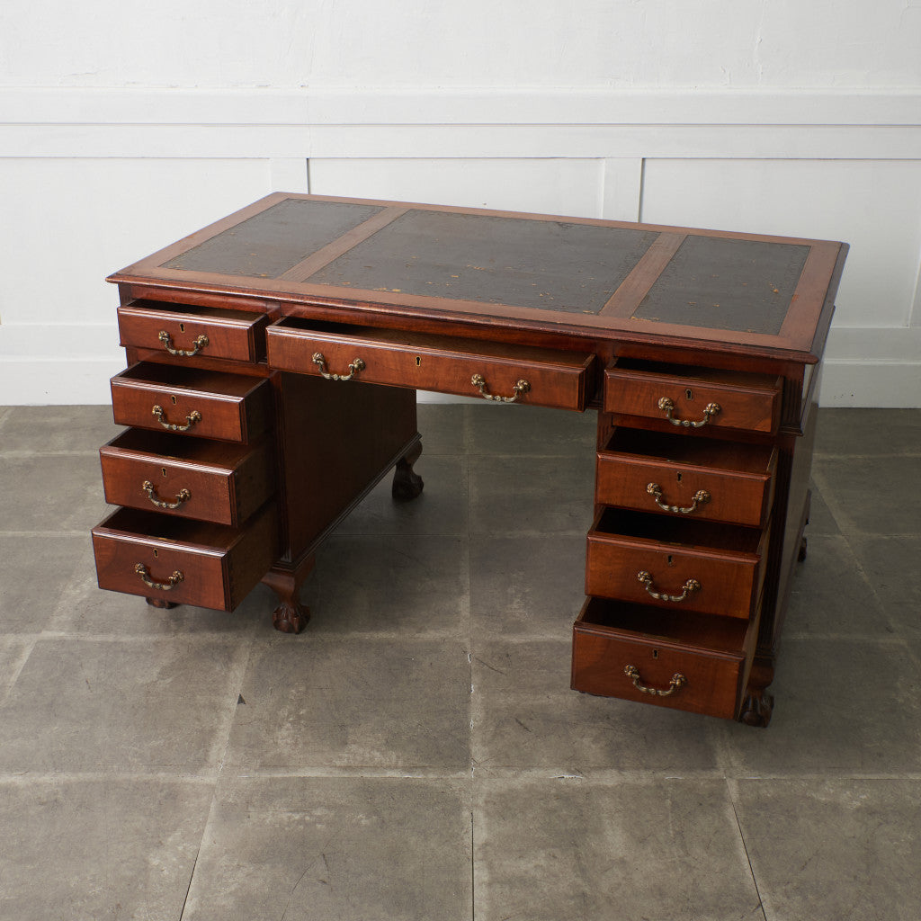 西欧アンティーク 両袖デスク