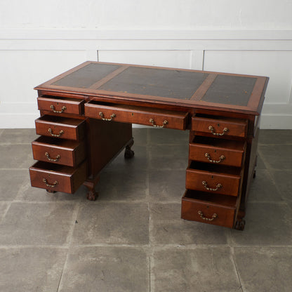 西欧アンティーク 両袖デスク