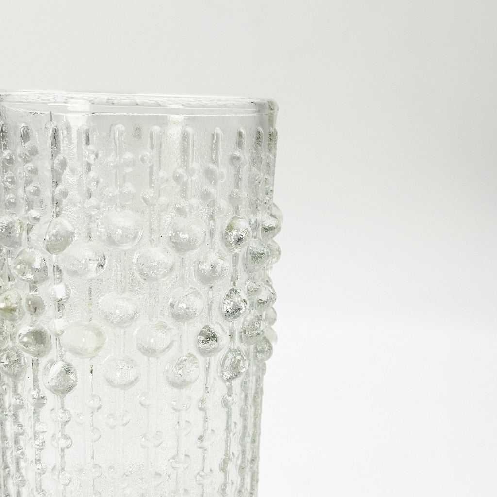 ビンテージ　チェコスロバキア製　Sklo Union フラワーベース チェコスロヴァキア Rudolf Jurnikl 型押しアートガラスの花瓶 – ing a