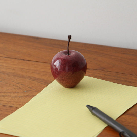 ストーンオブジェ Marble Apple レッド Small