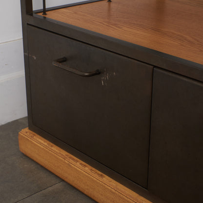 インダストリアル 金属x天然木 オープンシェルフ