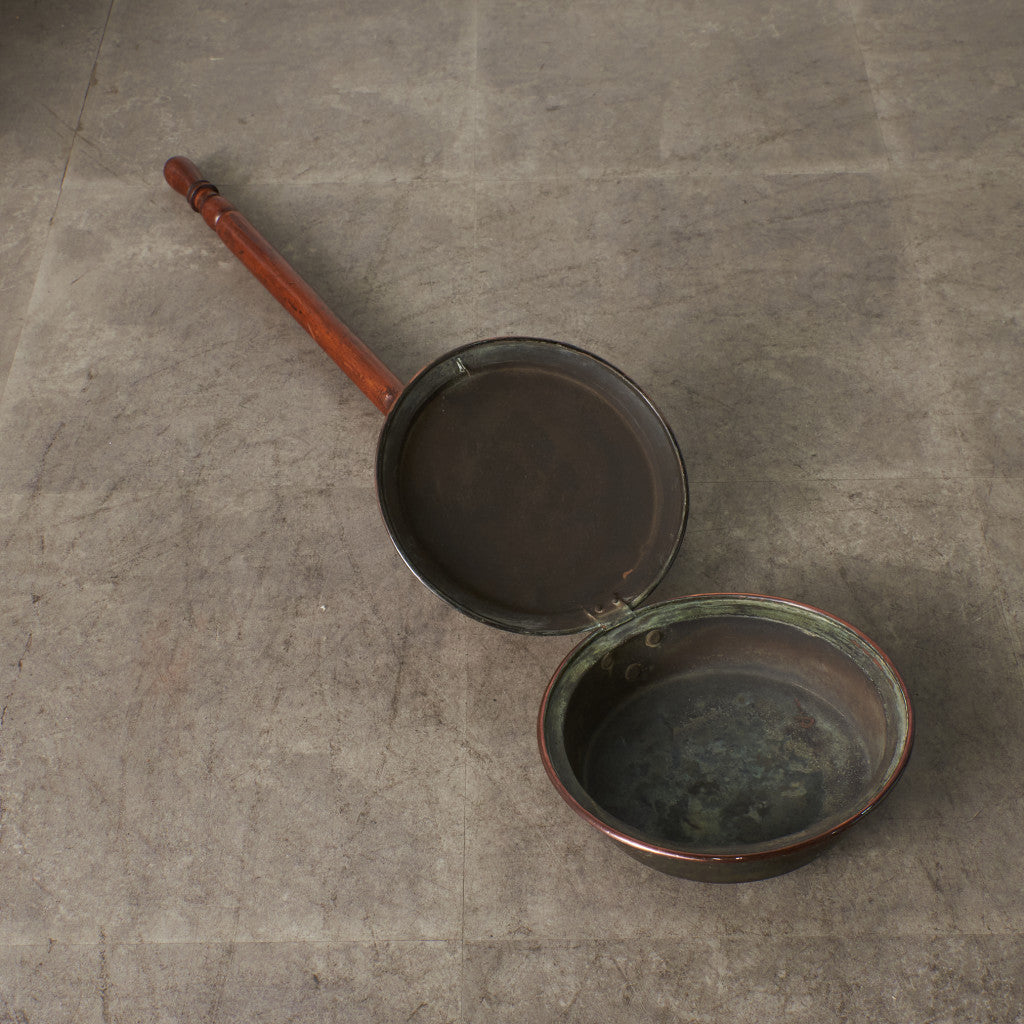 英国アンティーク 銅製 ベッドウォーミングパン