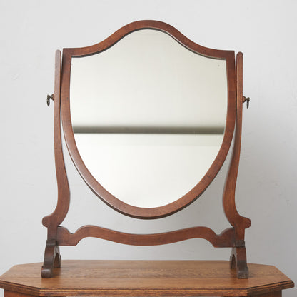 英国アンティーク マホガニー材 スタンドミラー