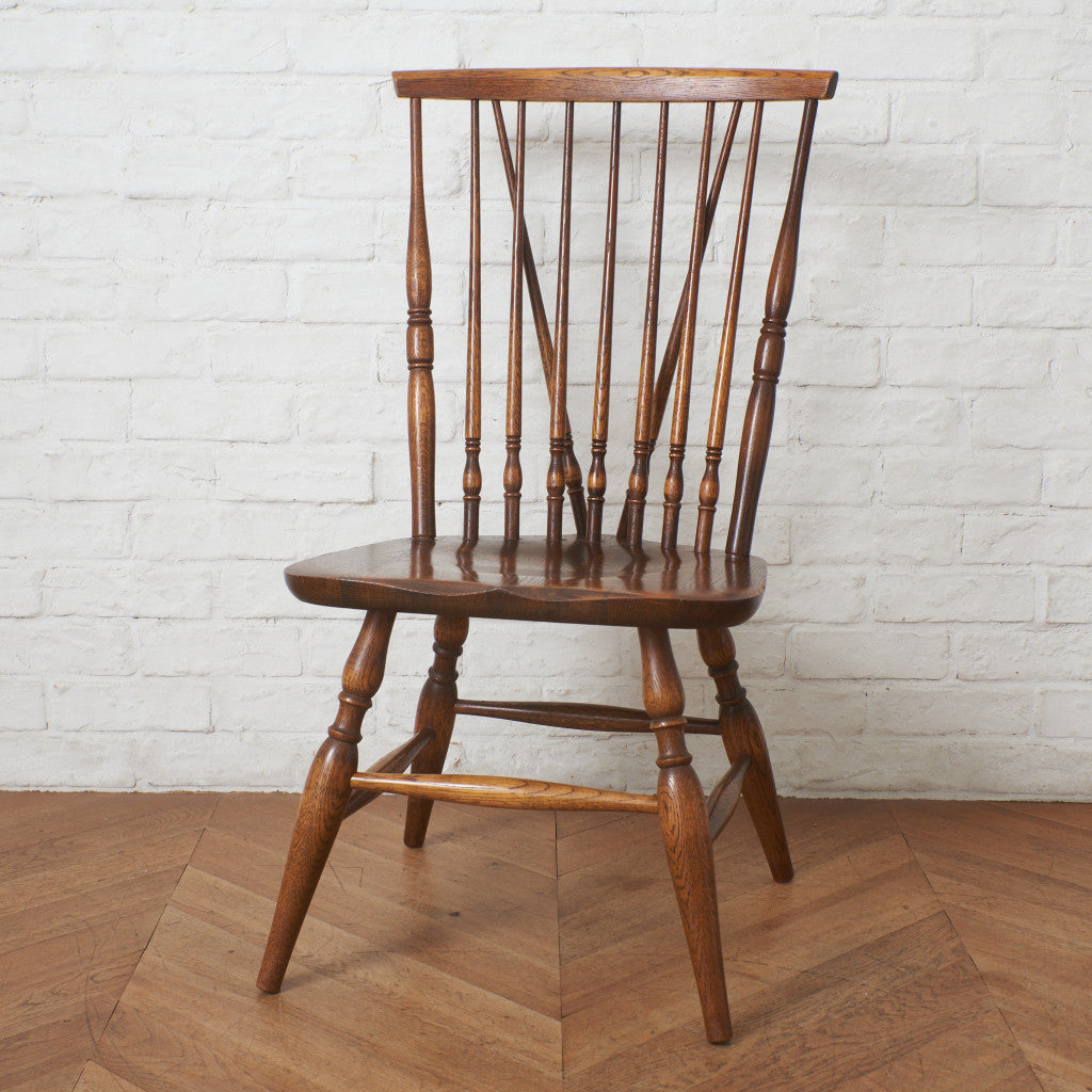 【飛騨家具】ヴィンテージ　アンティーク　スピンドルバック　ウインザーチェア　① スピンドルバック ウィンザーチェア｜rocca rocca