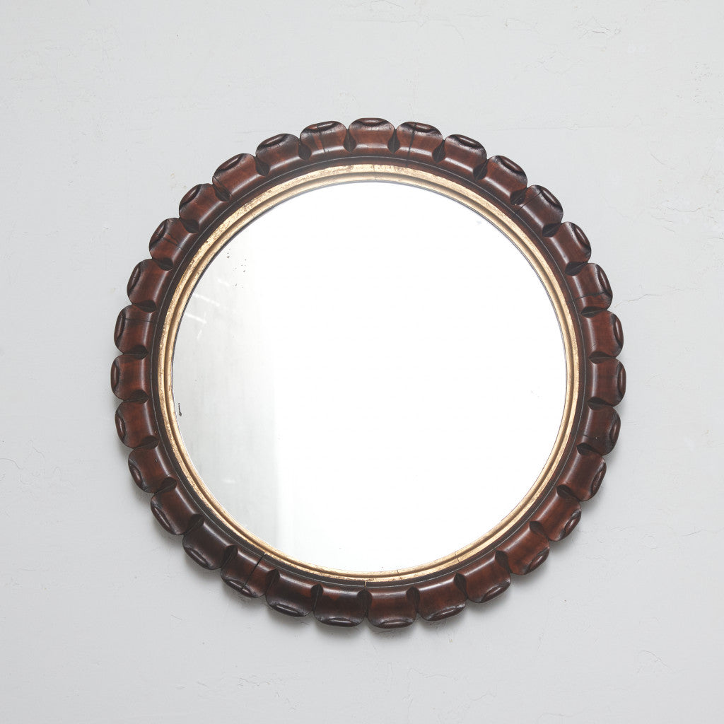 英国ヴィンテージ ローズウッド材 ウォールミラー