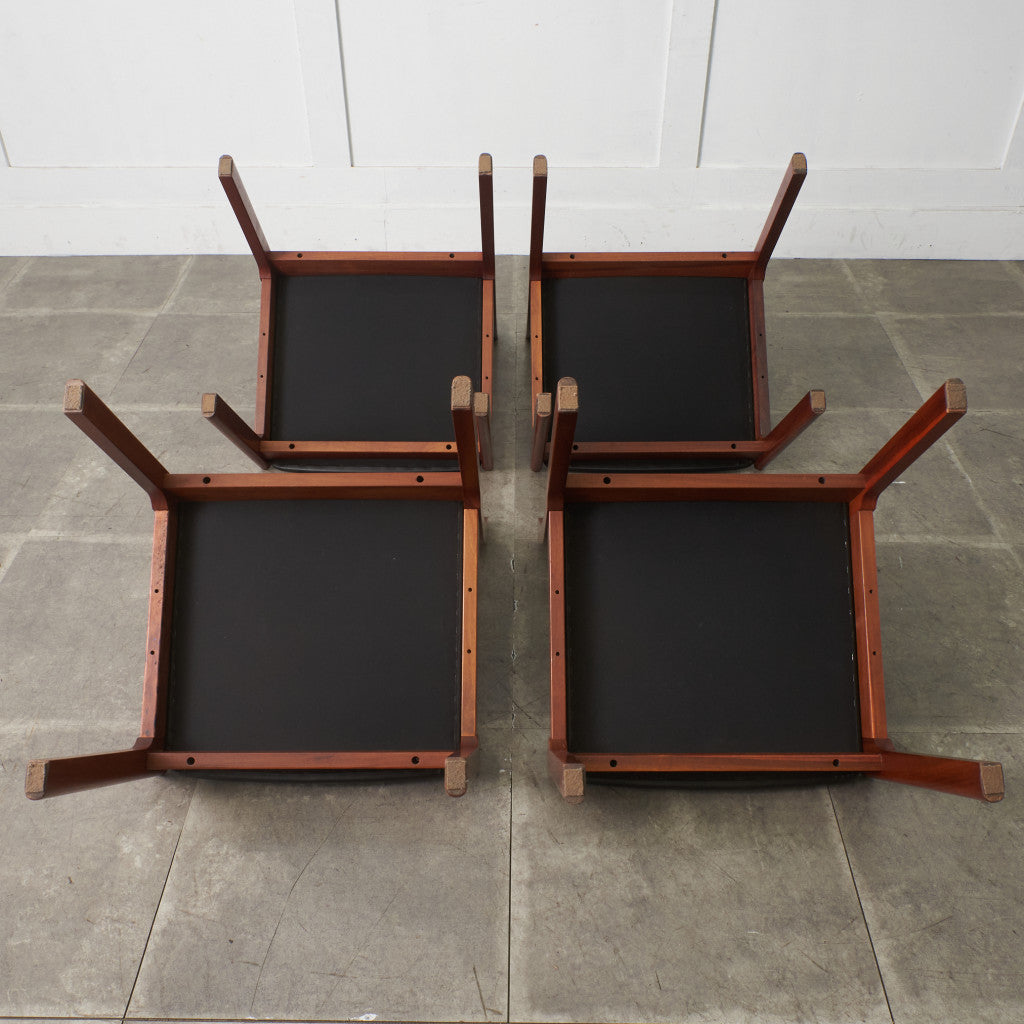 BRASILEIRA ダイニングチェア 4脚セット/ 張替済