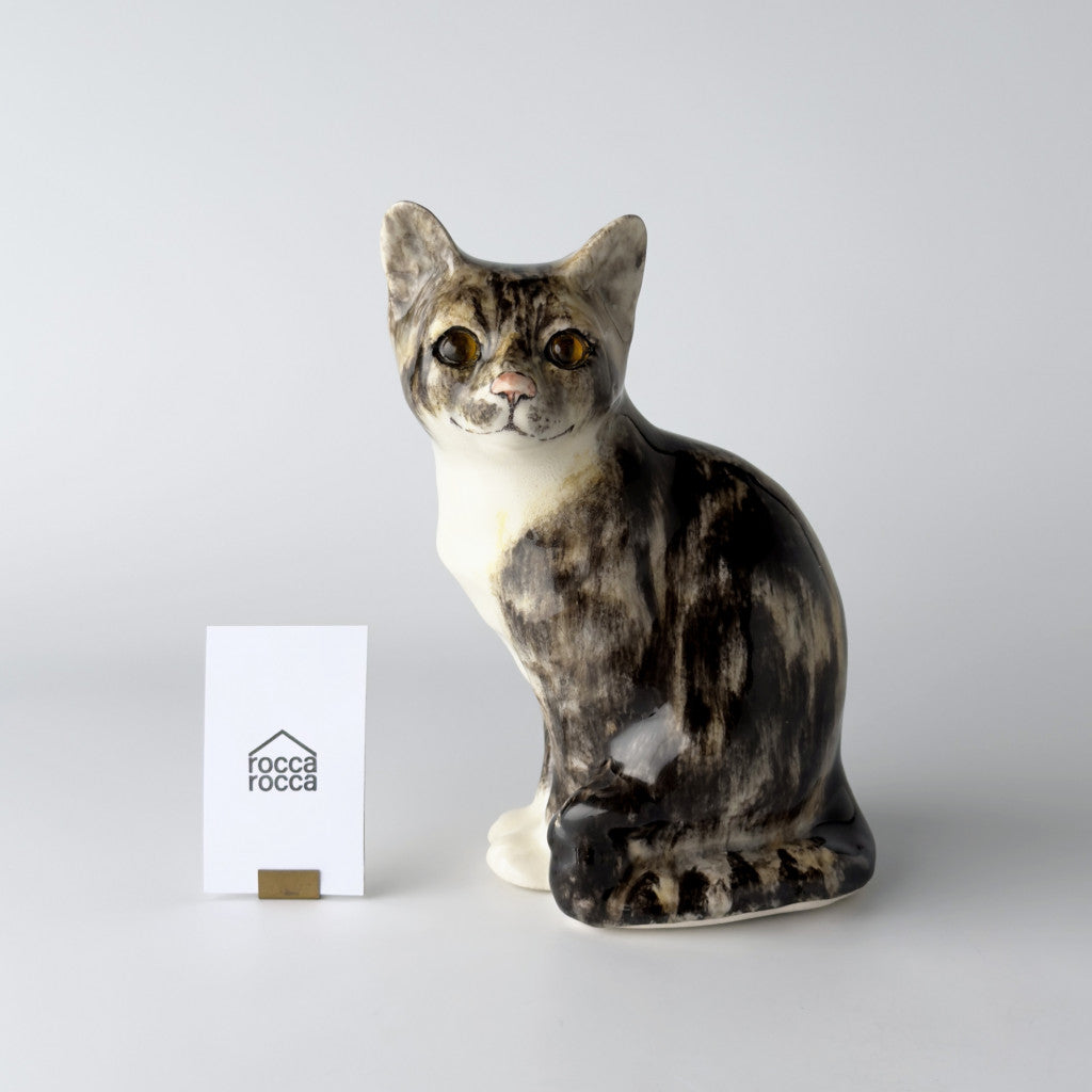 英国 WINSTANLEY キャット ブラウン タビー 陶器 猫 オブジェ フィギュリン 置物 ウィンスタンレー Tabby ディスプレイ イギリス 86814 Tabby cat タビーキャット フィギュリン｜ウィンスタンレー WINSTANLEY