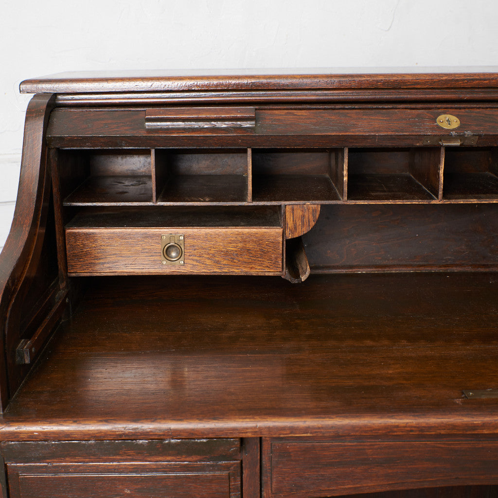 【発送の場合は即購入不可】 アメリカ Whalen Furniture ヴィンテージ ロールトップ デスク 蛇腹 オーク 両袖 机 書斎 ライティングビューロー 学習机 木製 94626 2026年最新】Yahoo!オークション -ロールトップデスクの中古品・新品