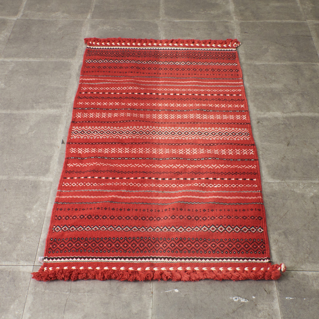 インド製 手織りラグ