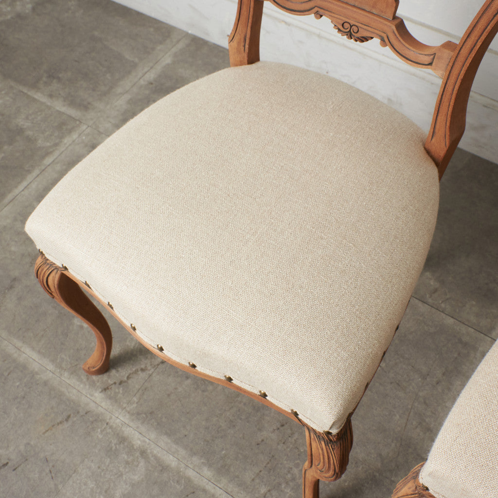 ストリップド加工 ダイニングチェア 4脚セット / 張替済