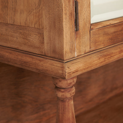 アンティーク ストリップド加工 ガラスキャビネット