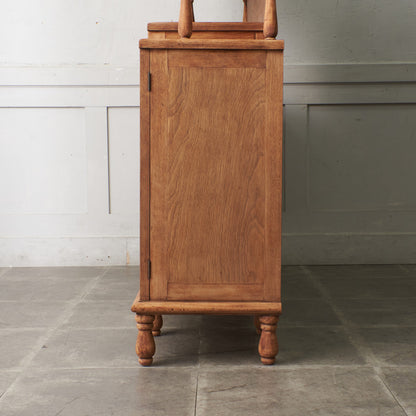 アンティーク ストリップド加工 ガラスキャビネット