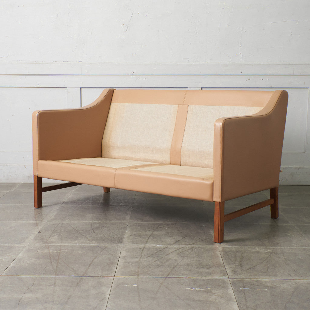 ETON 本革張り 2人掛けソファ