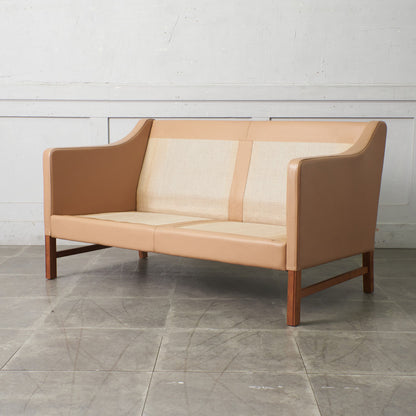 ETON 本革張り 2人掛けソファ