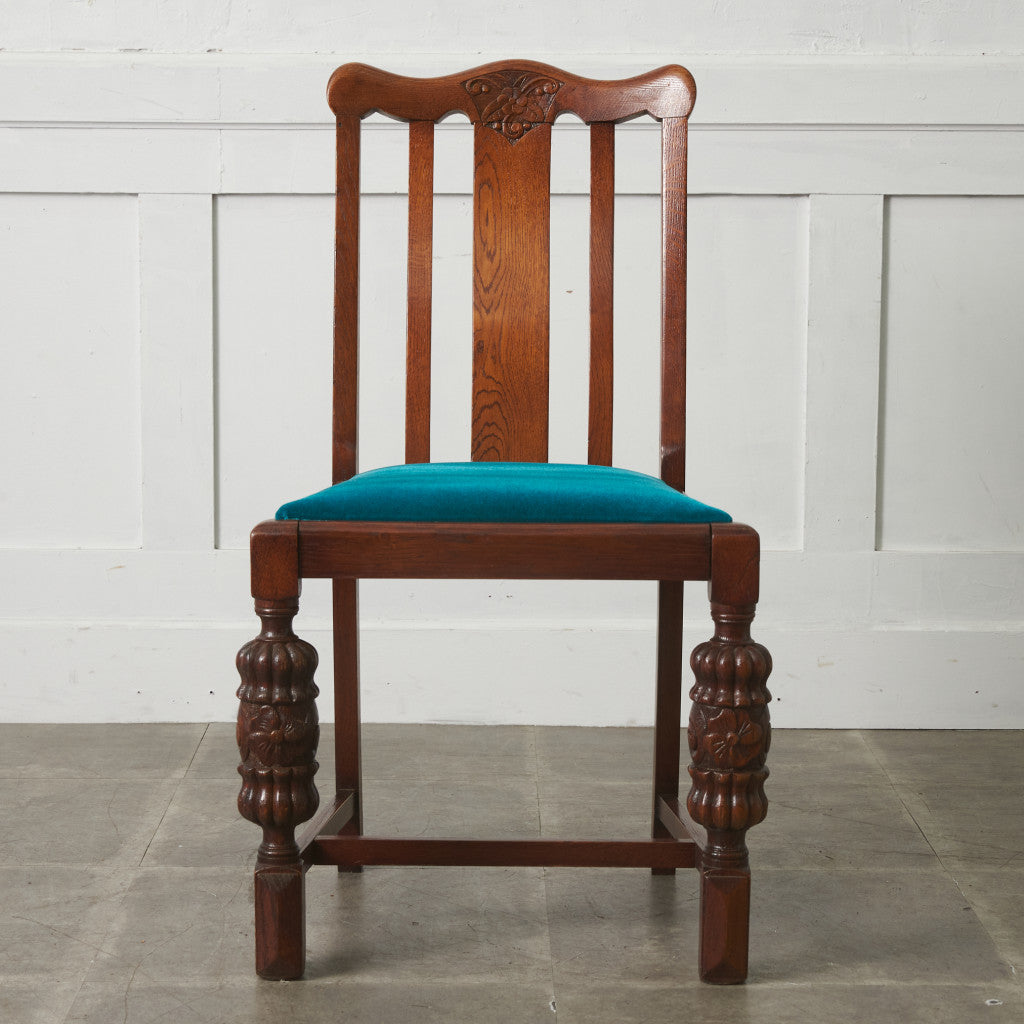 英国アンティーク バルボスレッグチェア / 張替品