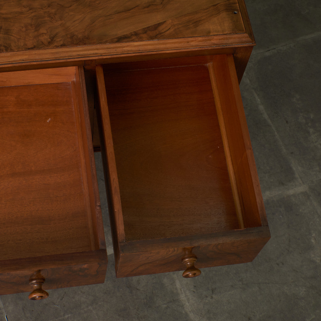 アンティーク ウォールナット材 両袖デスク