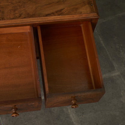 アンティーク ウォールナット材 両袖デスク