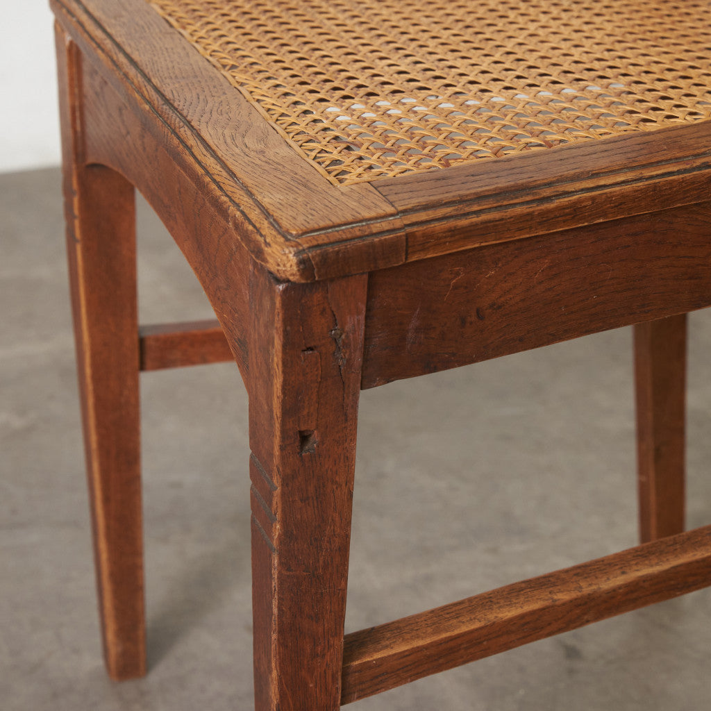 英国アンティーク 籐張りダイニングチェア