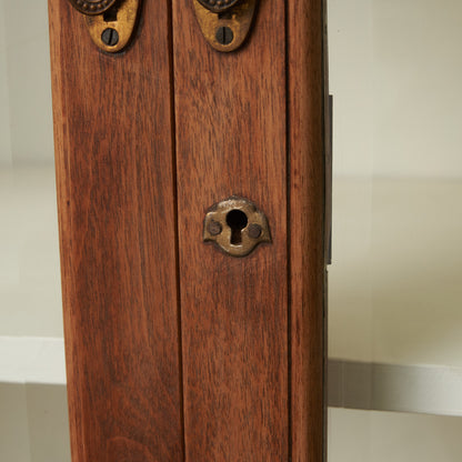 アンティーク ストリップド加工 ガラスキャビネット