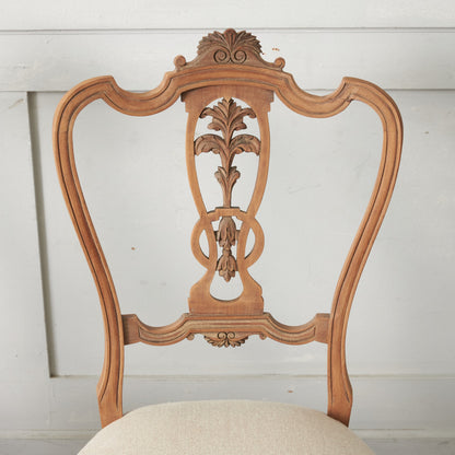 ストリップド加工 ダイニングチェア 4脚セット / 張替済