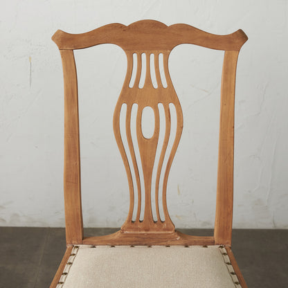 ストリップド加工 ダイニングチェア 4脚セット / 張替済