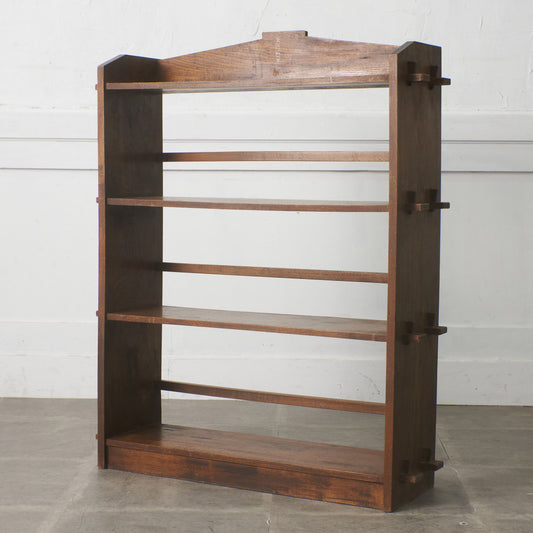 年代物 欅材 ブックケース