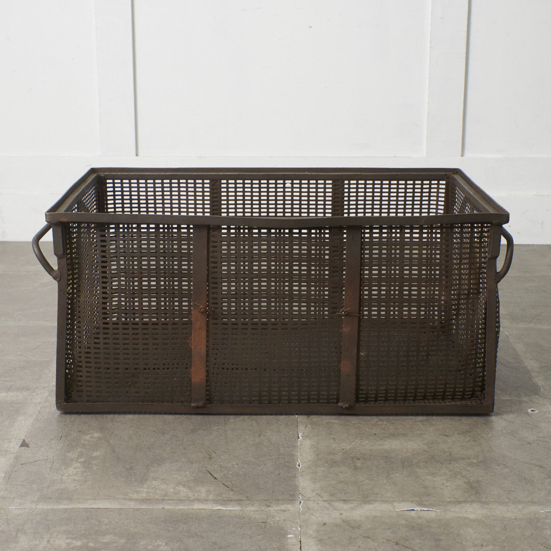 ヴィンテージ メタル メッシュバスケット