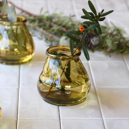 リサイクルガラス フラワーベース CERO イエロー