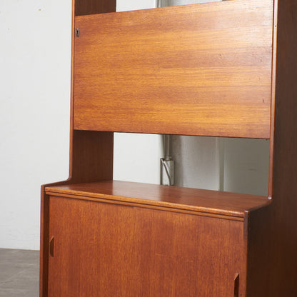 ヴィンテージ ビューロー付きブックケース