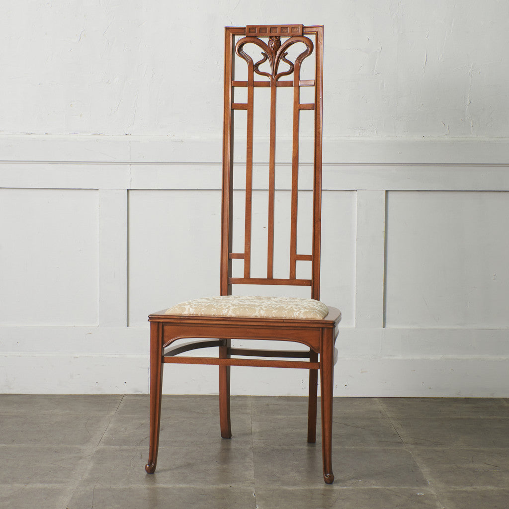 アールヌーボー ハイバックチェア / 張替済