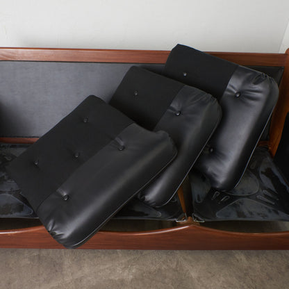 サドルシリーズ 3人掛けソファ / 張替済