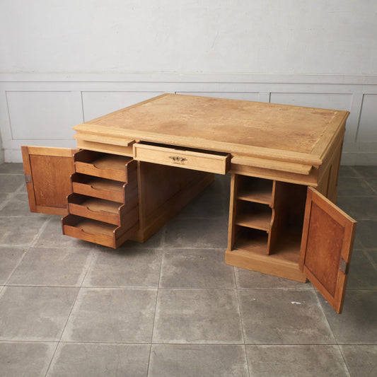 英国アンティーク ストリップド加工 パートナーデスク