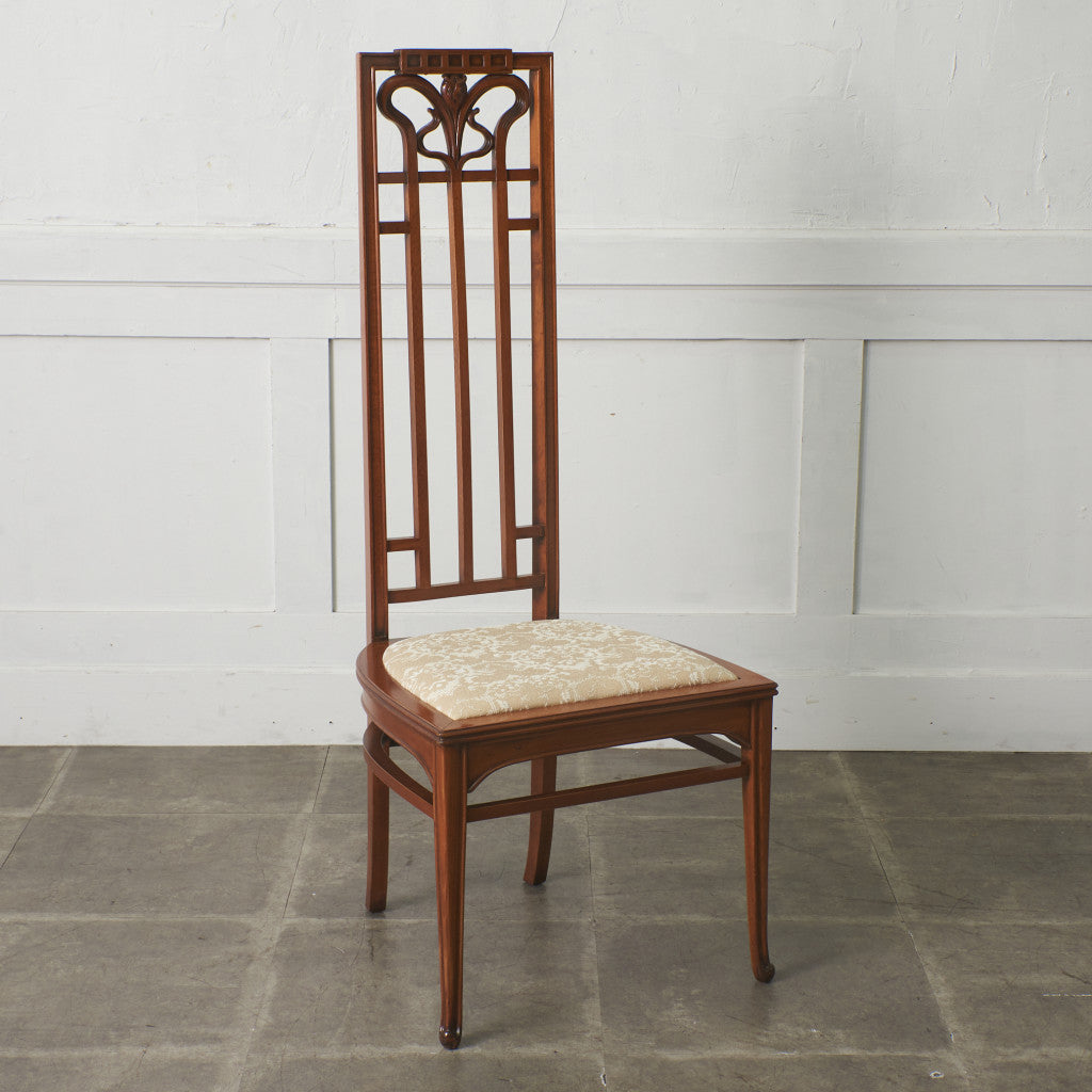 アールヌーボー ハイバックチェア / 張替済