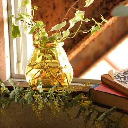 リサイクルガラス フラワーベース CERO イエロー