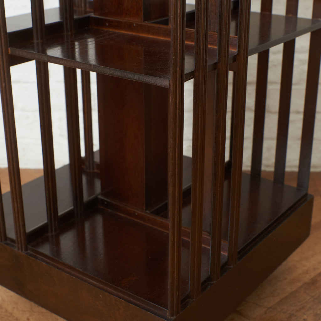 英国アンティーク リボルビングブックケース