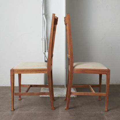 ストリップド加工 ダイニングチェア 2脚セット / 張替済