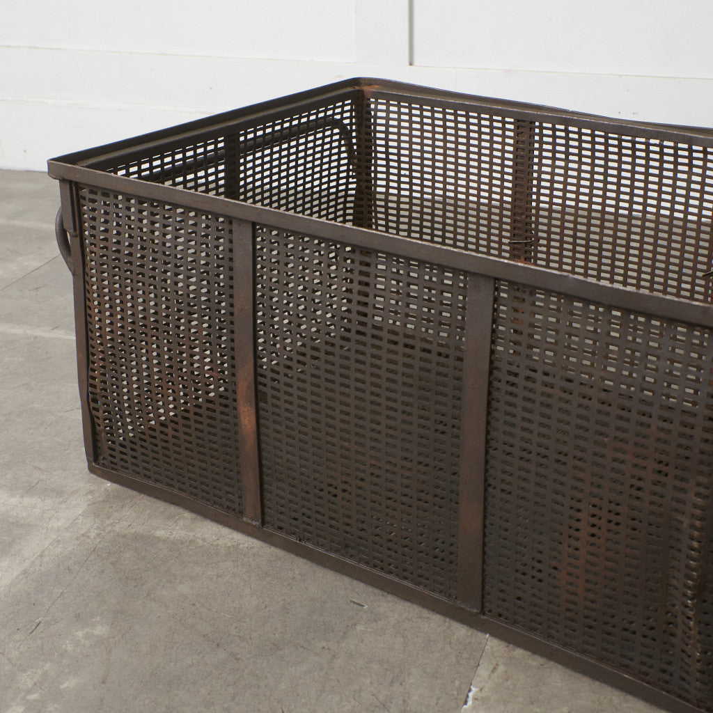 ヴィンテージ メタル メッシュバスケット