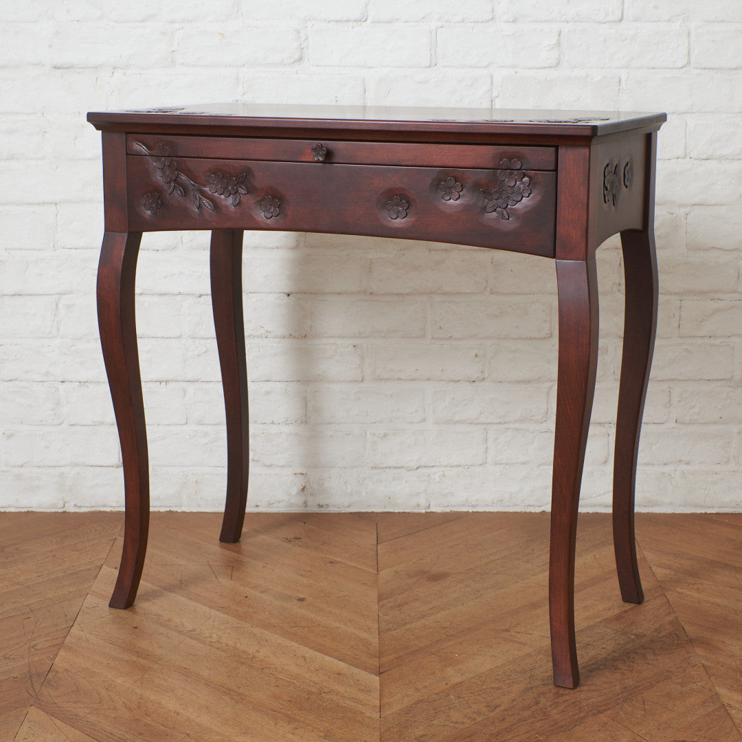 軽井沢彫り　軽井沢彫　机　サイドテーブル　桜 桜彫刻 デスク – rocca rocca