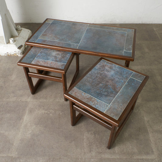 ヴィンテージ タイルトップ ネストテーブル