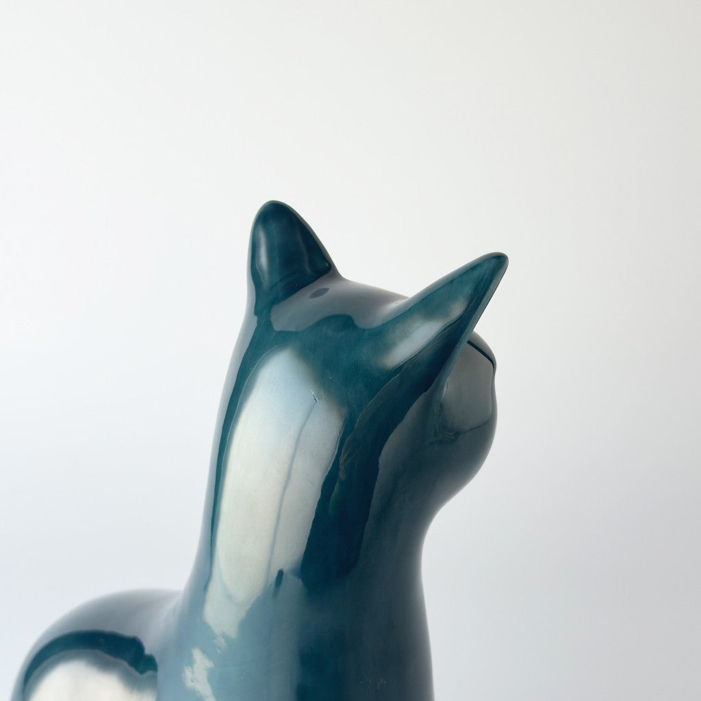 ヴィンテージ 猫のフィギュリン 大｜プール・ポタリー Poole Pottery