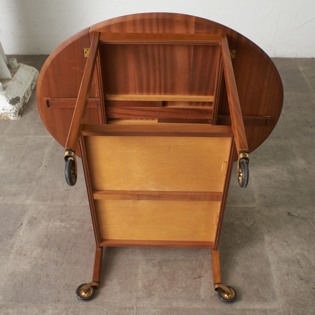 英国ヴィンテージ ドロップリーフトロリーワゴン