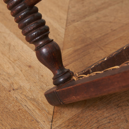 英国アンティーク リージェンシー様式 籐張りダイニングチェア