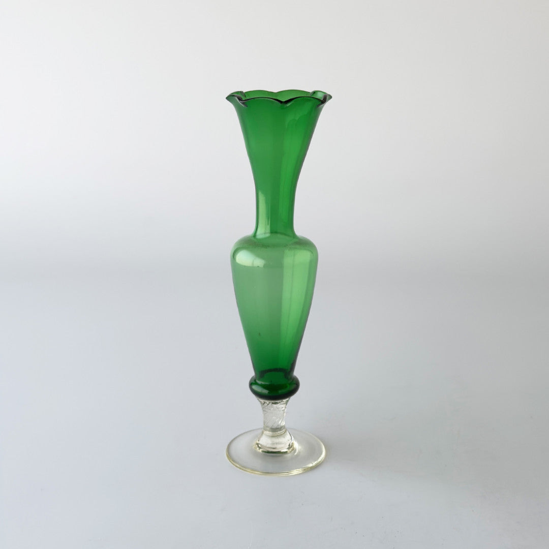 英国ヴィンテージ ガラスフラワーベース