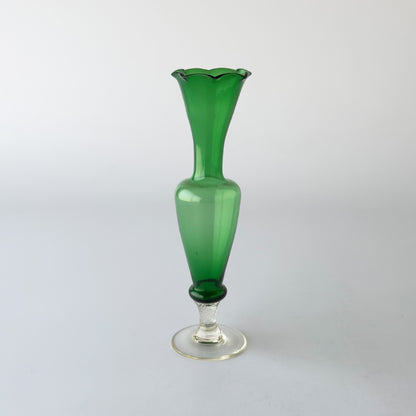 英国ヴィンテージ ガラスフラワーベース