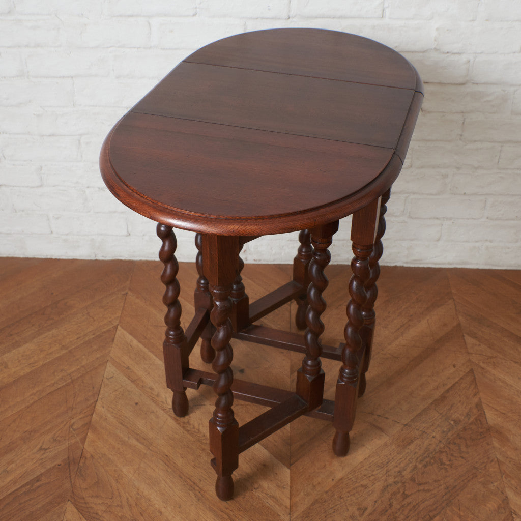 アンティーク ドロップリーフ ゲートレッグテーブル