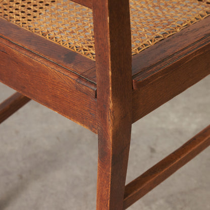 英国アンティーク 籐張りダイニングチェア